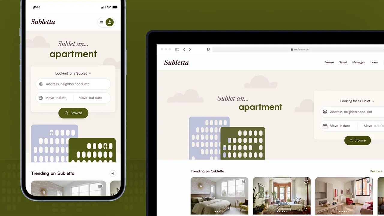 Subletta app screenshots