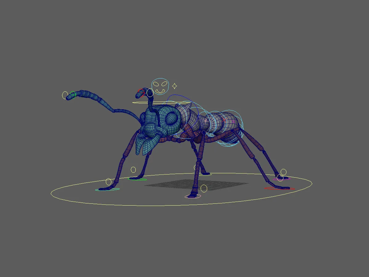 Rig model of an ant