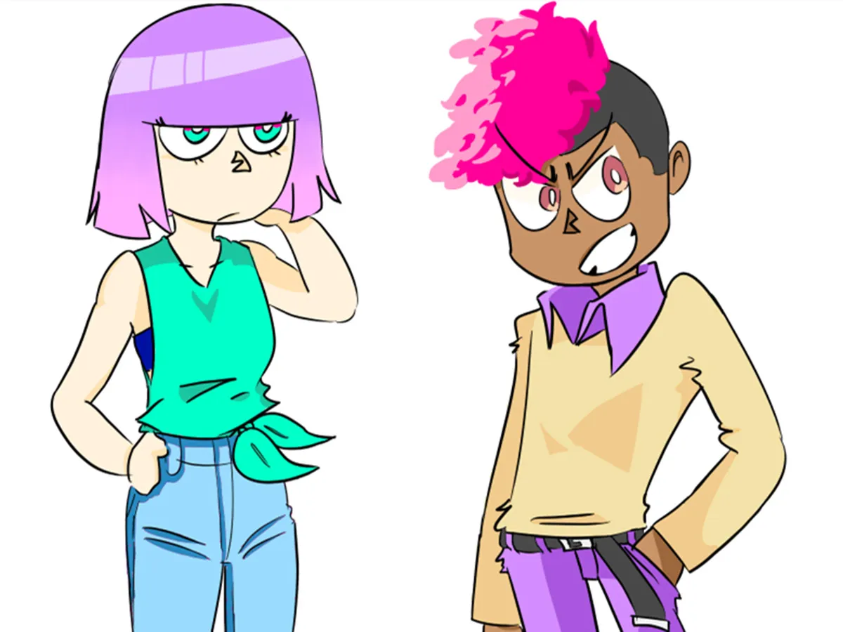 Two chartoon character sketches