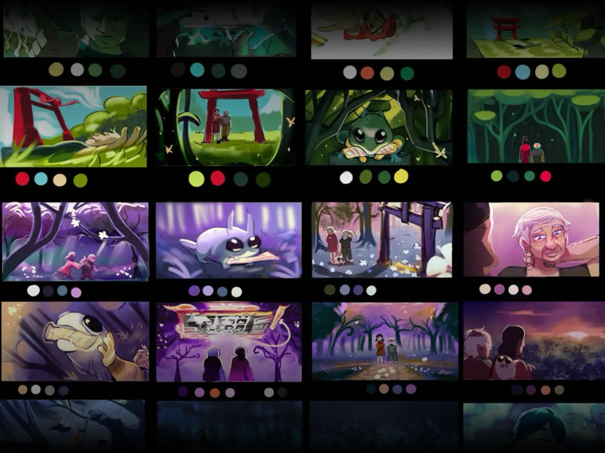 Pitch deck showing a visual story