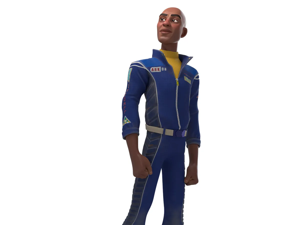 3D model of a cartoon style man