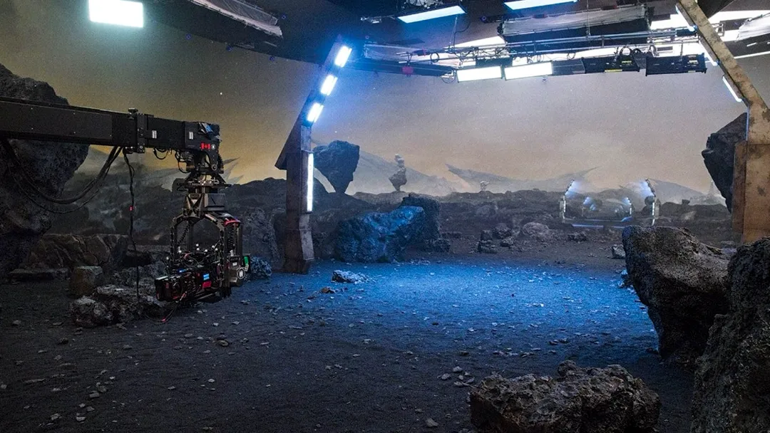 Production set designed as a fantasy planet