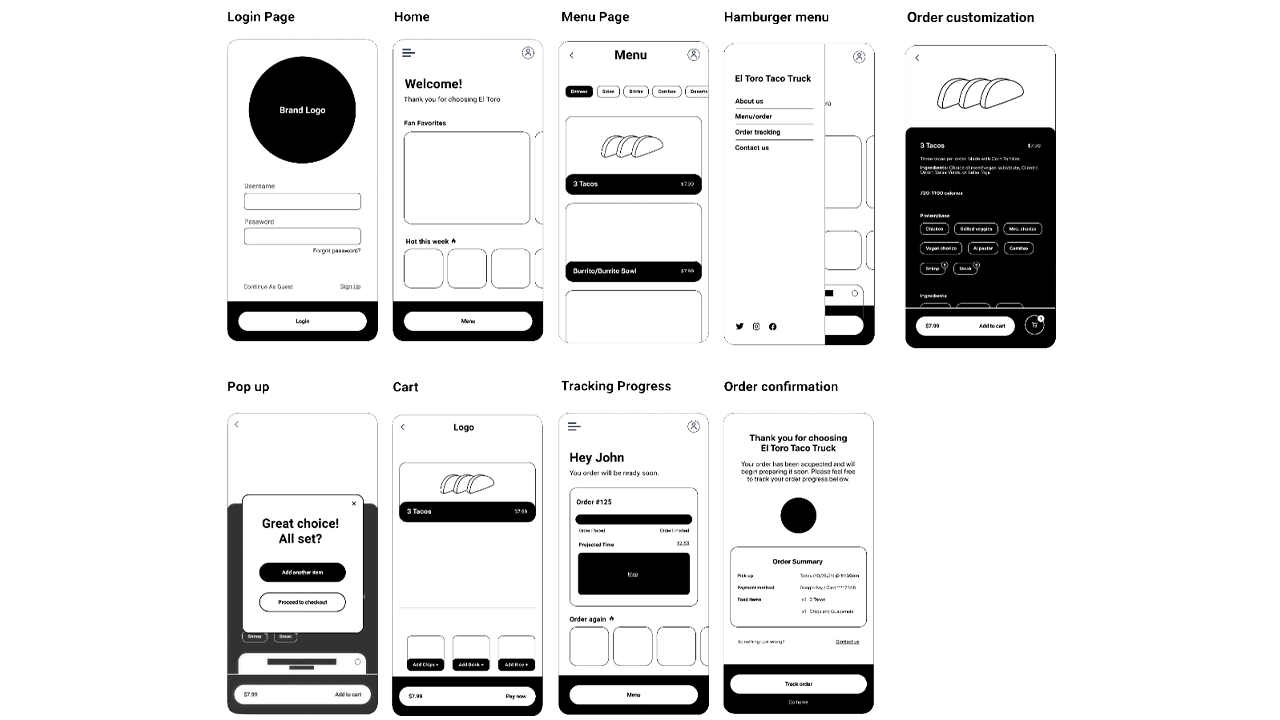 Simple design of app screens to collect user feedback.