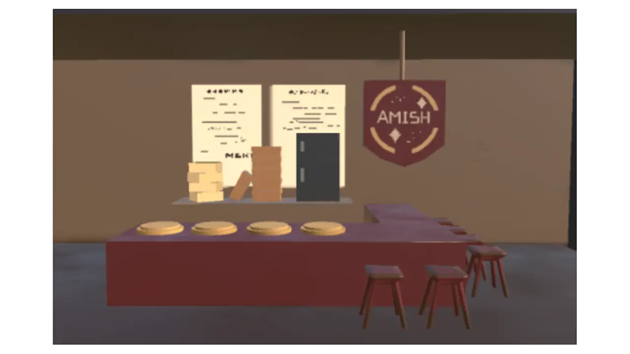 High-fidelity renders of market stall.