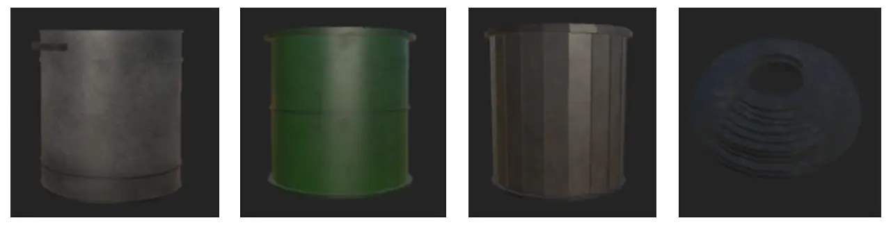 3D barrel assets.