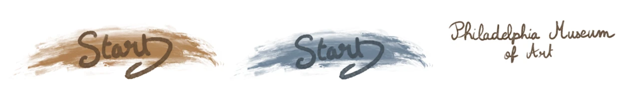 Font and color changes that made  the Philadelphia Museum of Art game screen more approachable.