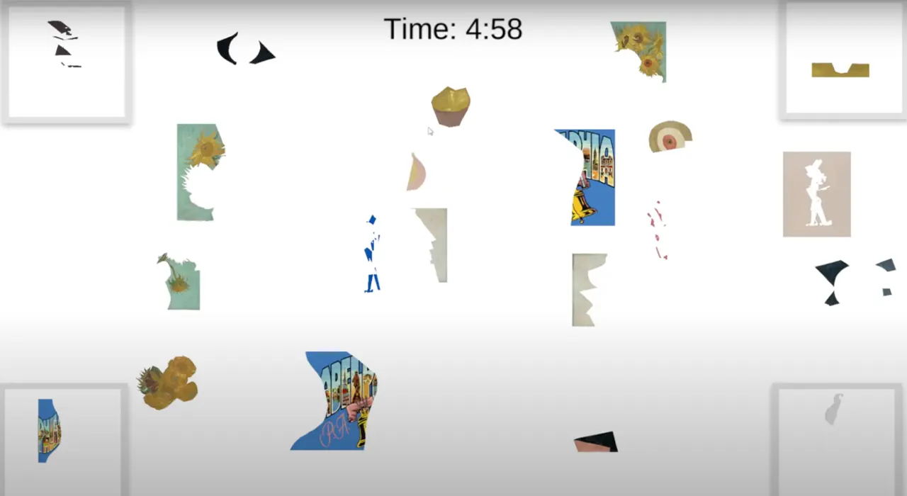 Screenshot from second iteration of the Philadelphia Museum of Art game.