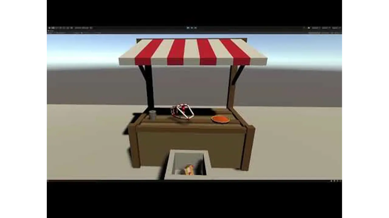 Work in progress preview from Reading Terminal Market game, showing off the 3D stand.