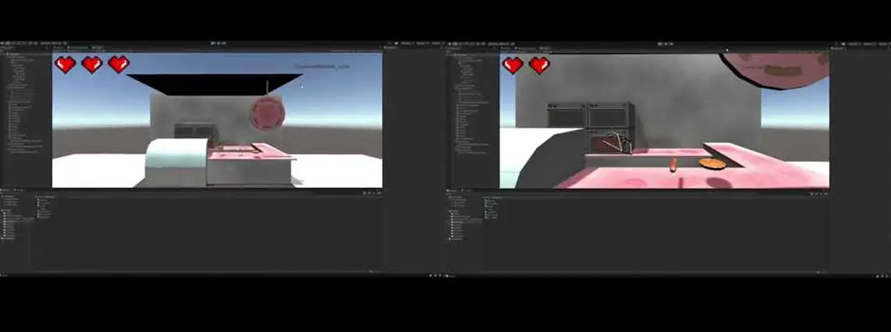 Work in progress preview from Reading Terminal Market game, showing off the life system and the bakery counter.