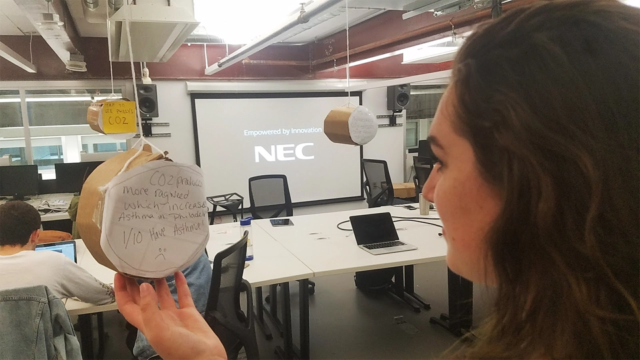 Paper prototype of the initial vision of the CO2Black app.