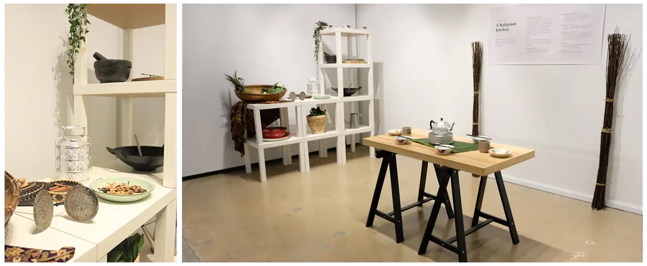 Final setup of 'The Malaysian Kitchen' booth at the Coalescence exhibit.