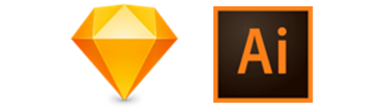 Tools used to make the low-fidelity prototype, including Sketch and Adobe Illustrator.