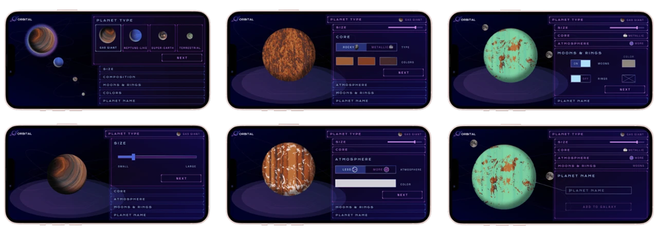 Orbital interface designs