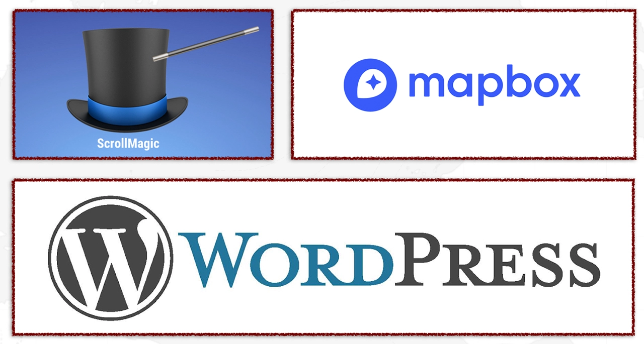 Tools used to create the movement on the Red Dragon webpages, including ScrollMagic, Mapbox, and WordPress.