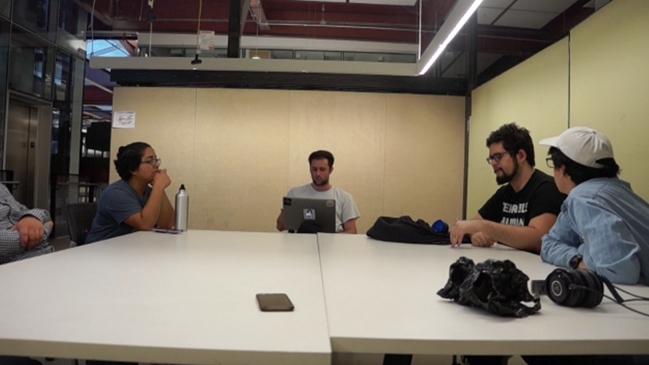 Team meeting, discussing logistics of the Souvinear app.