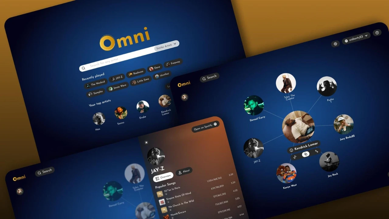 Omni web UI screens